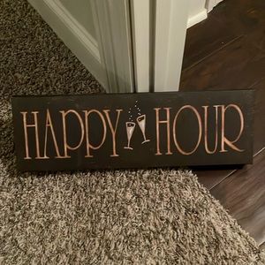 Happy Hour Canvas Sign